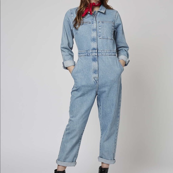 topshop jeans jumpsuit
